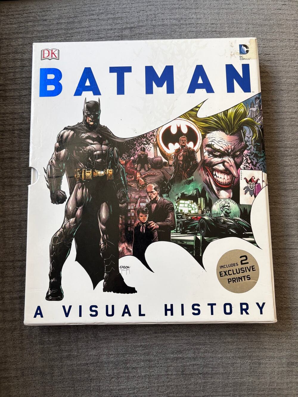 DK Batman: A Visual History Hardcover Book With 2 Prints